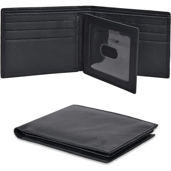 RFID Bifold Wallets with 9 Credit Cards 1 ID Window Slim Minimalist - Picture 6 of 6